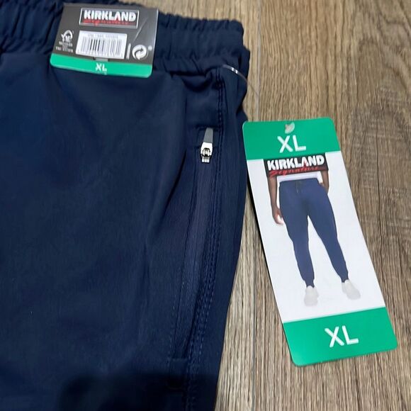 NWT Kirkland Signature Men's XL Active Jogger Pants Zipper Pockets Stretch Blue - Picture 6 of 11